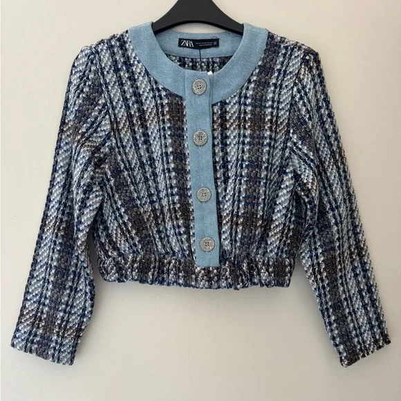 ZARA 💙 Tweed Top & Skirt Set - Picture 7 of 16